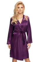Irall Shelby Dressing Gown Purple - Divine Silk