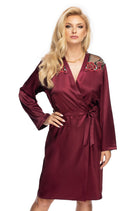 Irall Elodie Dressing Gown Plum - Divine Silk