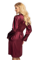Irall Elodie Dressing Gown Plum - Divine Silk