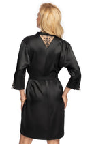 Irall Mallory Dressing Gown Black - Divine Silk
