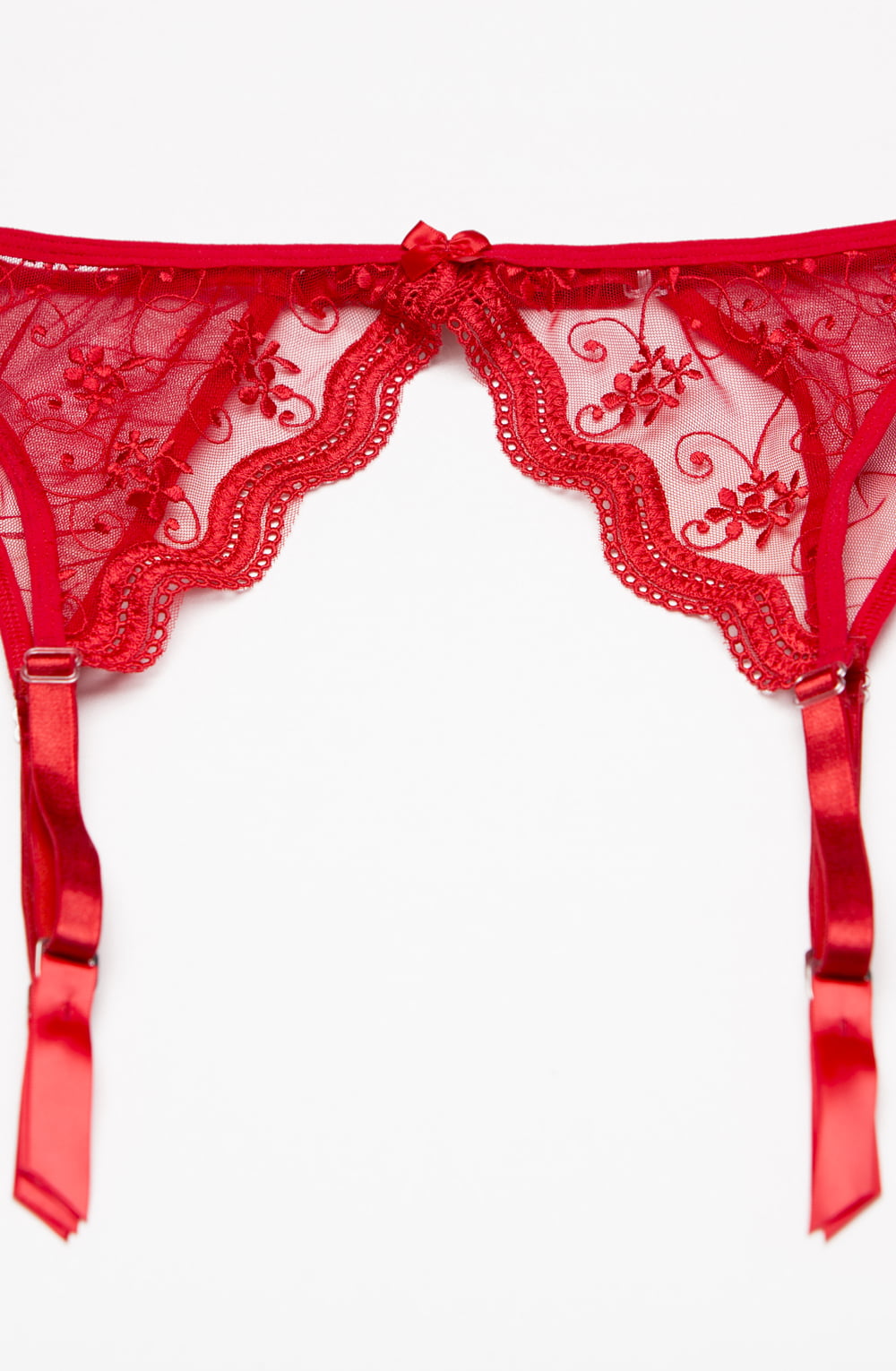 Shirley of Hollywood 622 Garter Belt Red - Divine Silk