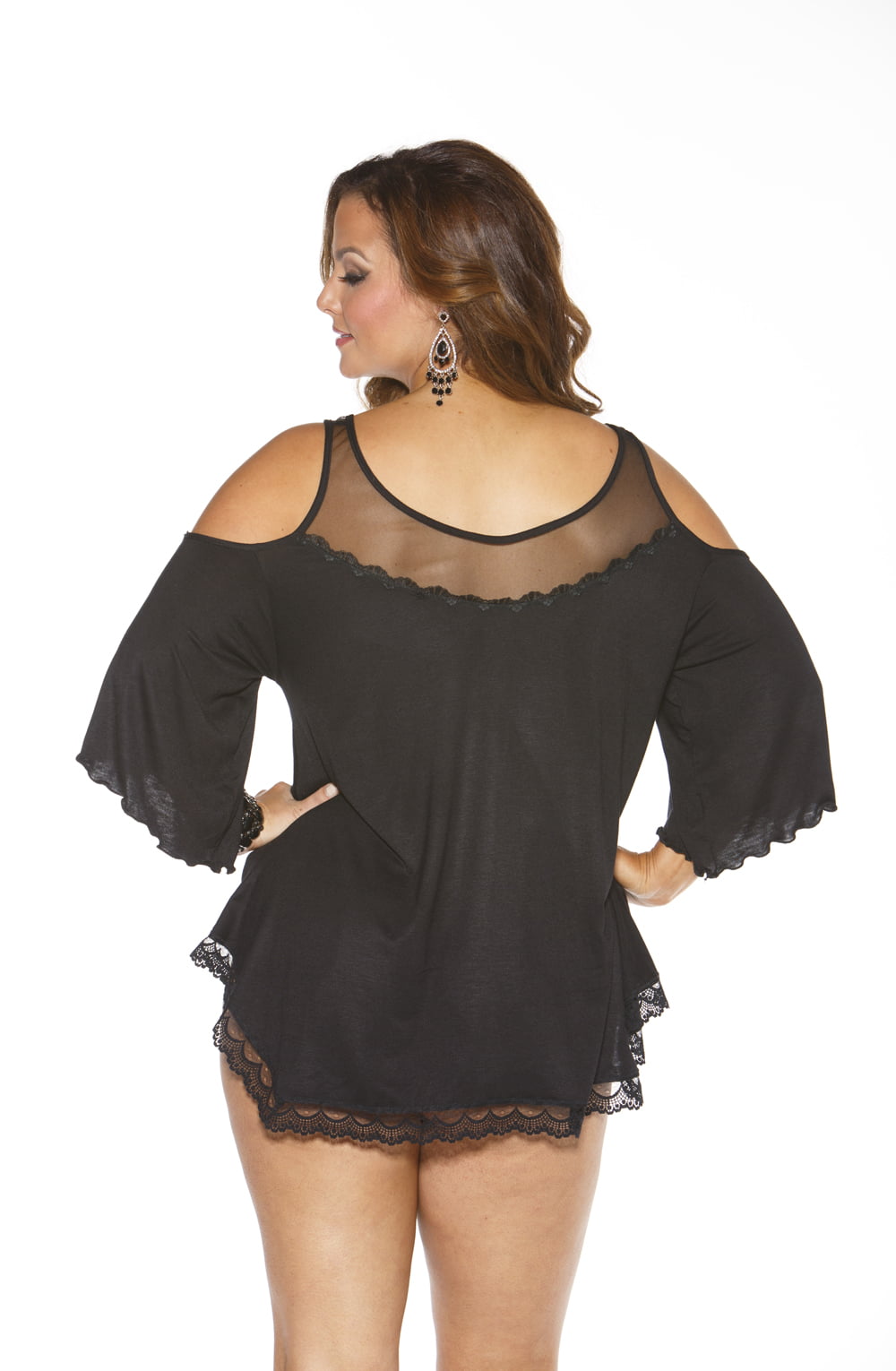 Shirley of Hollywood X3257 Sleepshirt Black - Divine Silk
