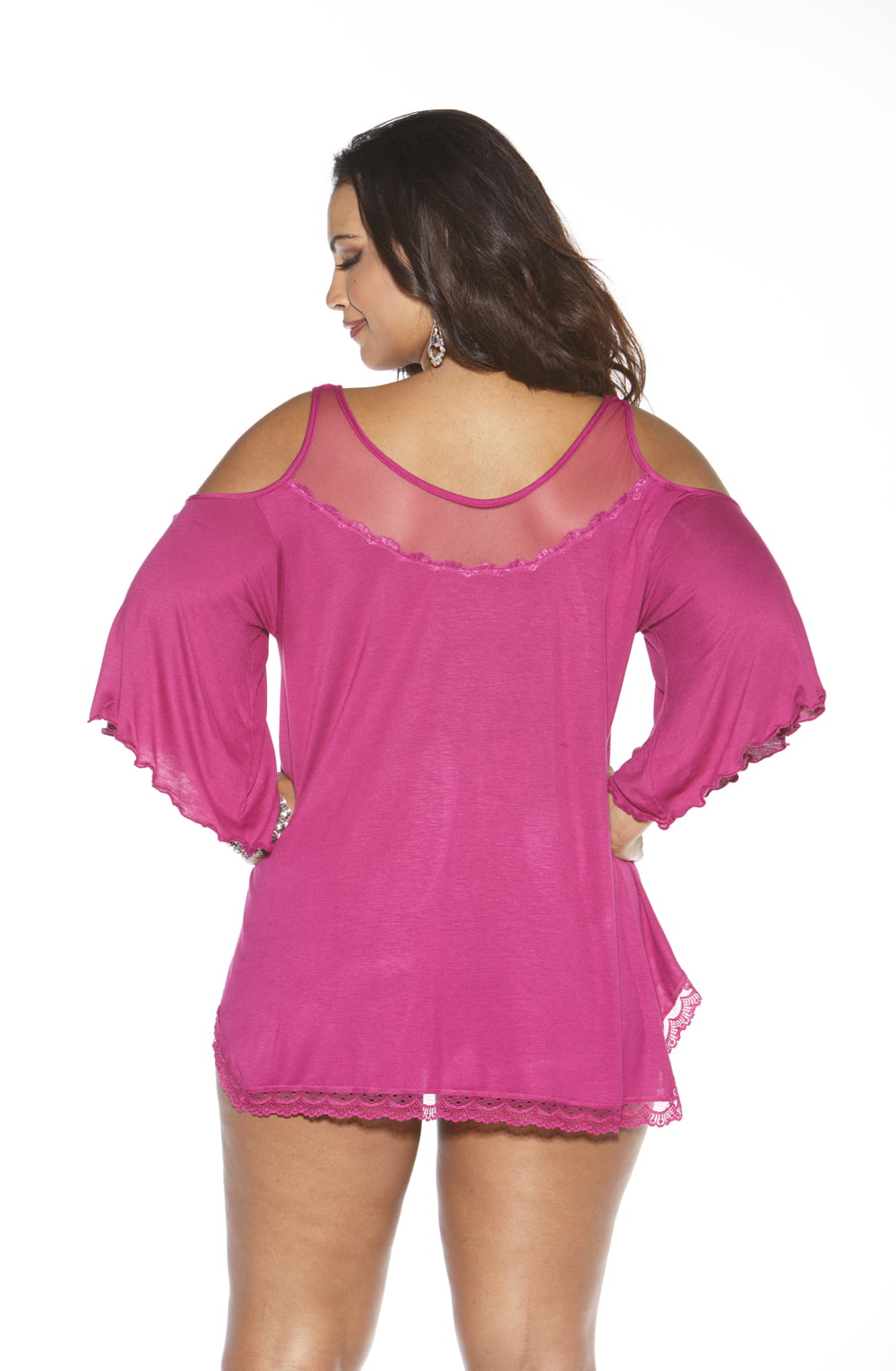 Shirley of Hollywood X3257 Sleepshirt Magenta - Divine Silk