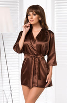 Irall Aria Dressing Gown Chocolate - Divine Silk