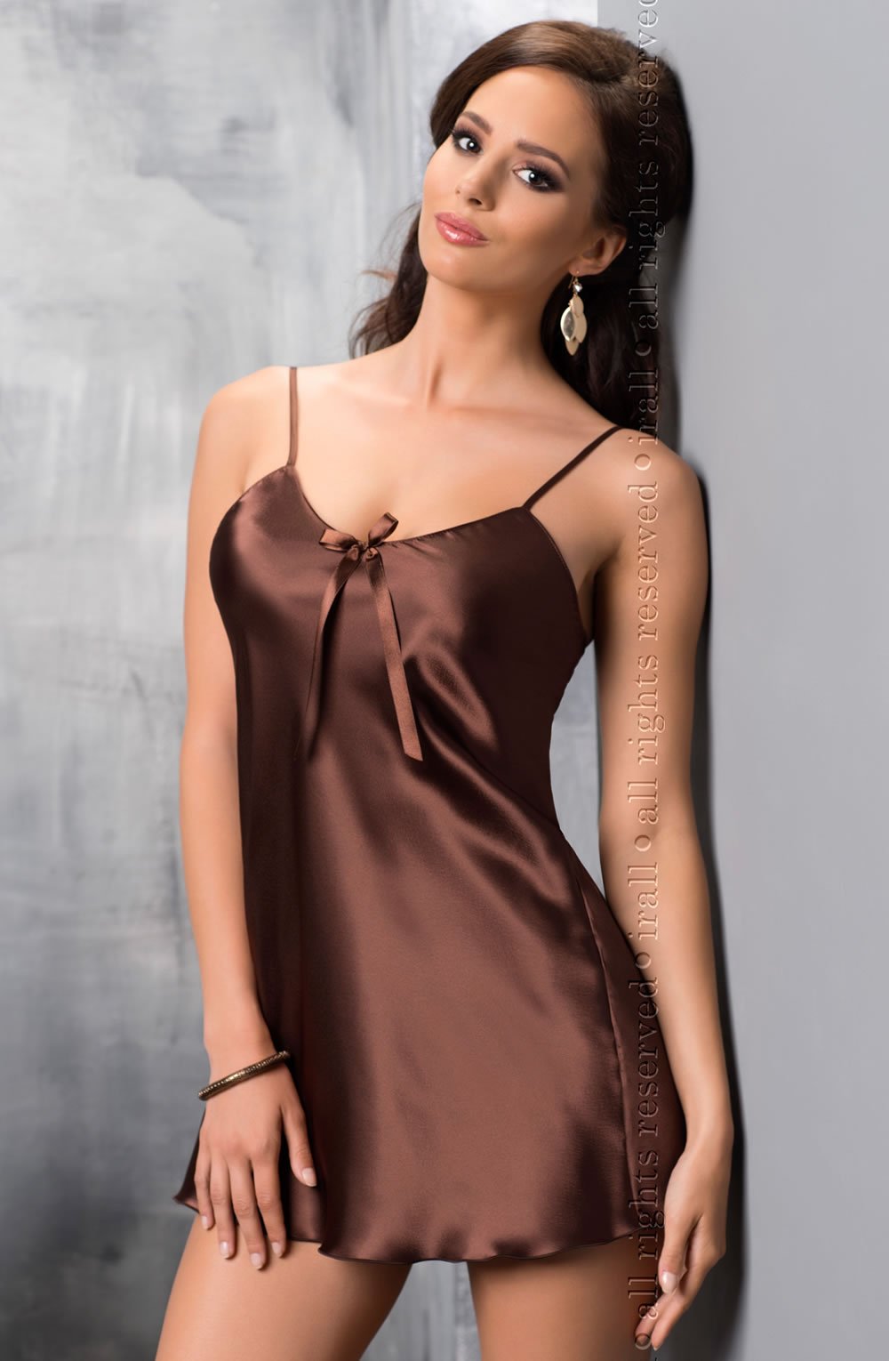 Irall Aria Nightdress Chocolate - Divine Silk