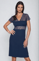 Irall Cameron Nightdress Navy Blue 2XL-5XL - Divine Silk