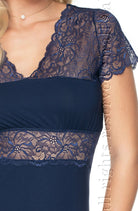 Irall Cameron Nightdress Navy Blue S-XL - Divine Silk