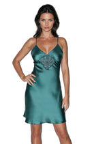 Irall Emerald III Nightdress Dark Green - Divine Silk