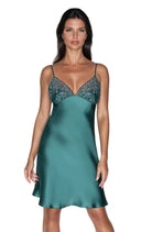 Irall Emerald II Nightdress Dark Green - Divine Silk