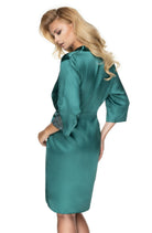 Irall Emerald Dressing Gown Green - Divine Silk