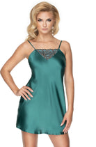 Irall Emerald I Nightdress Dark Green - Divine Silk