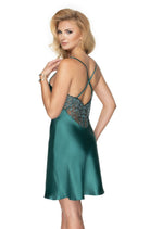 Irall Emerald III Nightdress Dark Green - Divine Silk