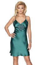 Irall Emerald III Nightdress Dark Green - Divine Silk