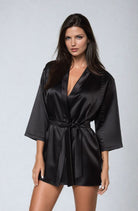 Irall Aria Dressing Gown Black - Divine Silk