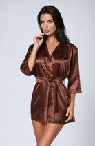 Irall Aria Dressing Gown Chocolate - Divine Silk