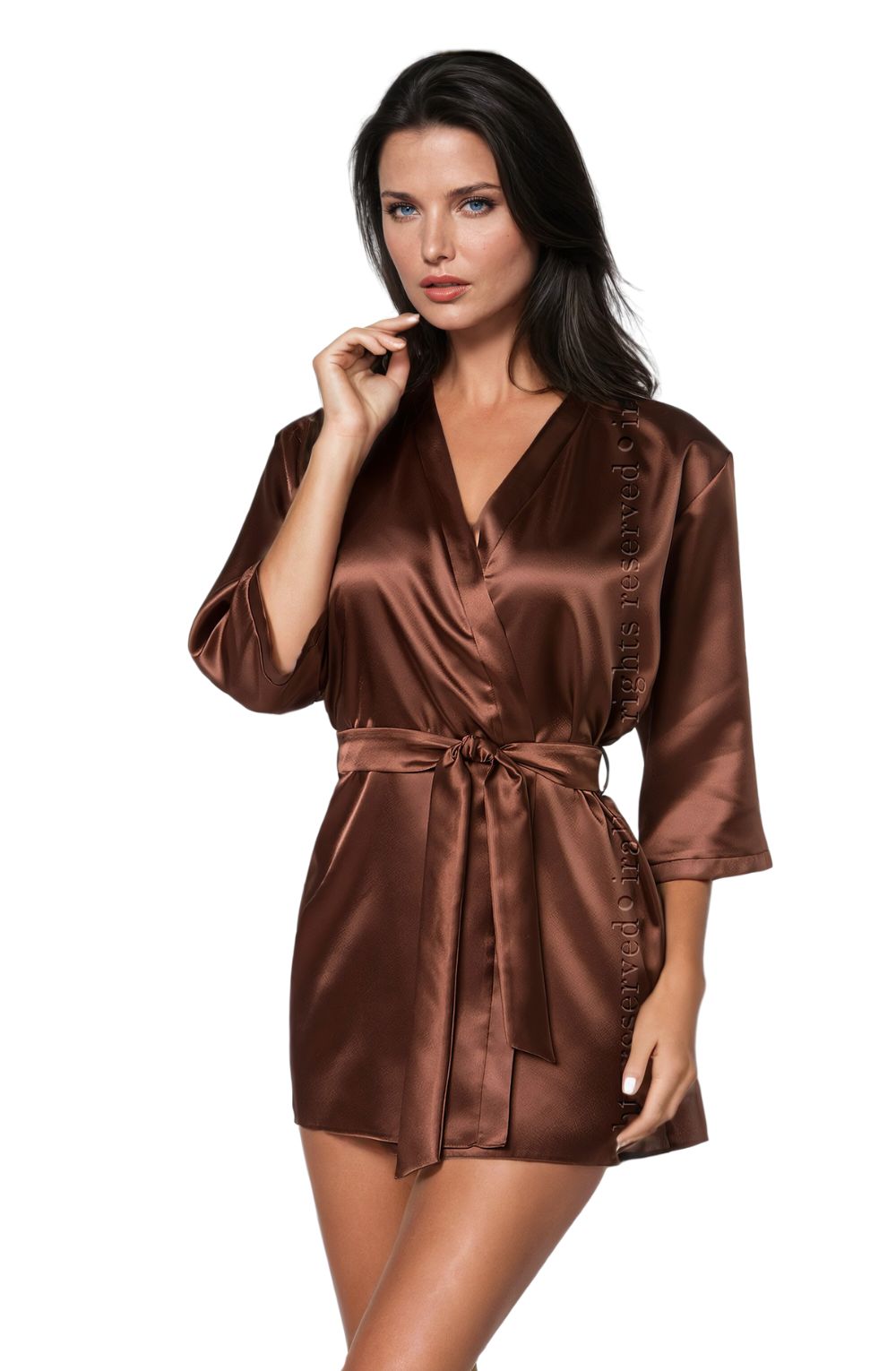 Irall Aria Dressing Gown Chocolate - Divine Silk