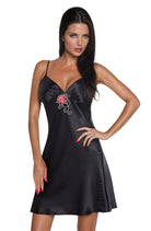 Irall Dakota Nightdress Black - Divine Silk