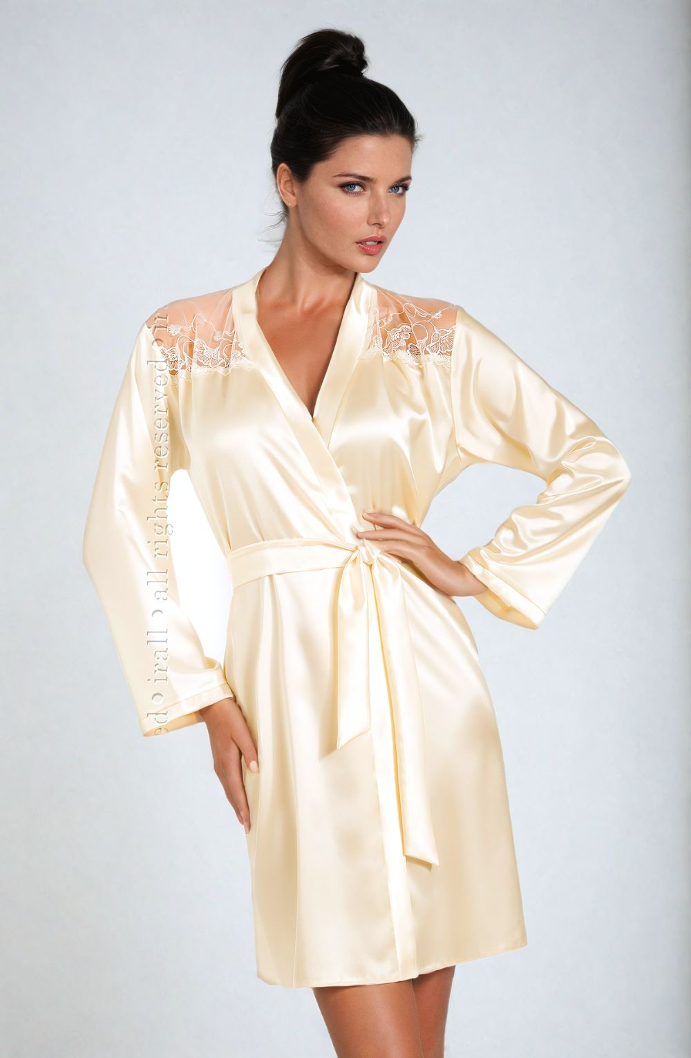 Irall Daphne Dressing Gown Cream - Divine Silk