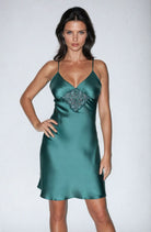 Irall Emerald III Nightdress Dark Green - Divine Silk
