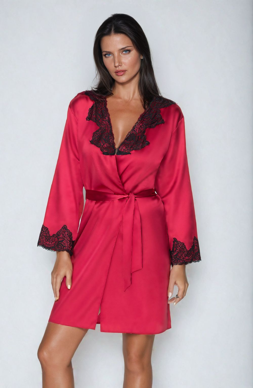 Irall Juniper Burgundy Dressing Gown - Divine Silk