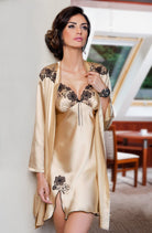 Irall Petra Dressing Gown Champagne - Divine Silk
