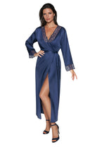 Irall Yoko Dressing Gown Navy Blue - Divine Silk