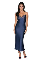 Irall Yoko Nightdress Navy Blue - Divine Silk