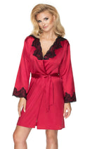 Irall Juniper Burgundy Dressing Gown - Divine Silk