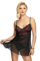 Irall Erotic Oriana Babydoll Black - Divine Silk